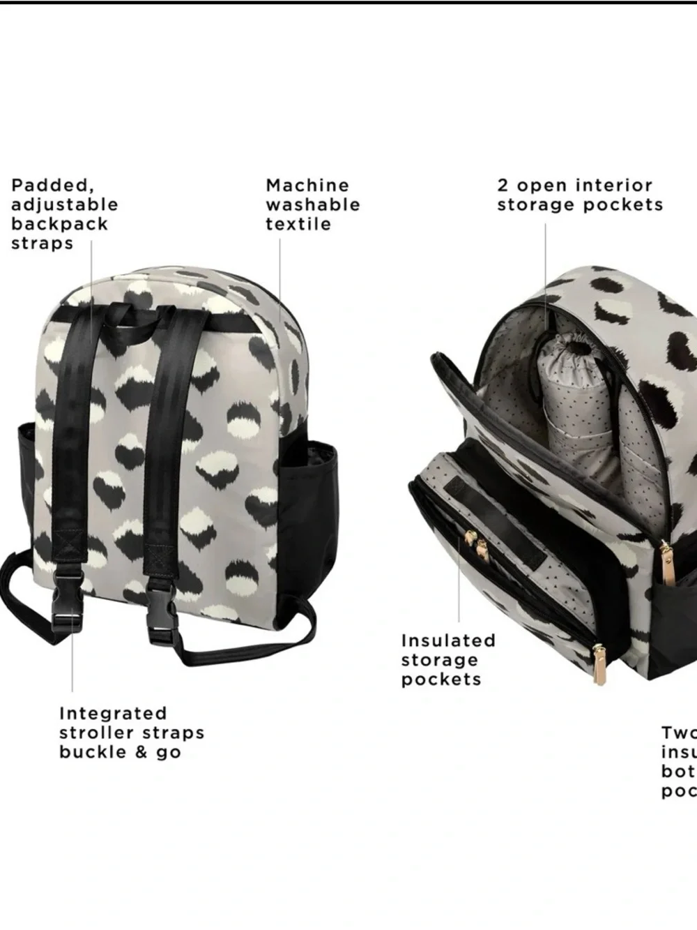 NEW Petunia Pickle Bottom District Backpack Diaper Bag in Inkblot Ikat